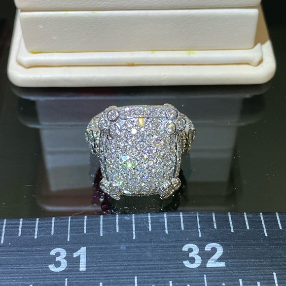 JUDITH RIPKA 18K OLIVIA ALL PAVE DIAMOND RING - Picture 8 of 16